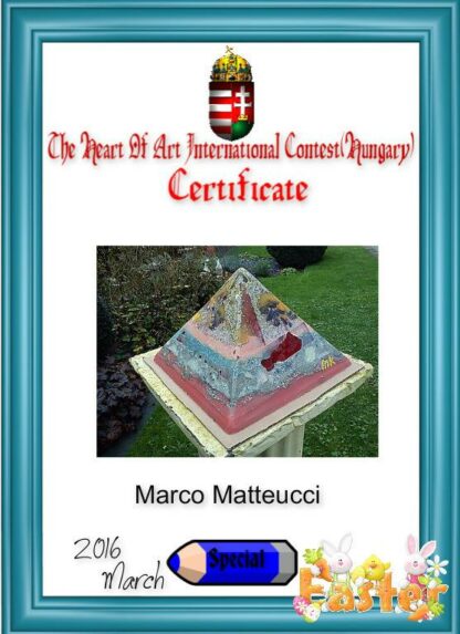 Pyramid Orgonite AmsterDhalia 24 cm award