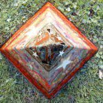 Pyramid Orgonite Star Hope, 24 cm side, bijenwas, mineralen, kristallen, metalen.