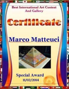 Orgonite pyramid Art award, working beeswax for orgonite by Marco Matteucci aka Marek Sheran