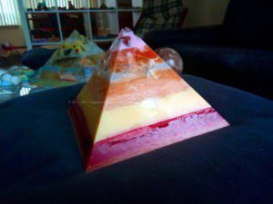 Lemuria dream 17 cm pyramid orgonite 001