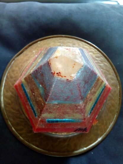 Equinox Golden pyramid beeswax orgonite