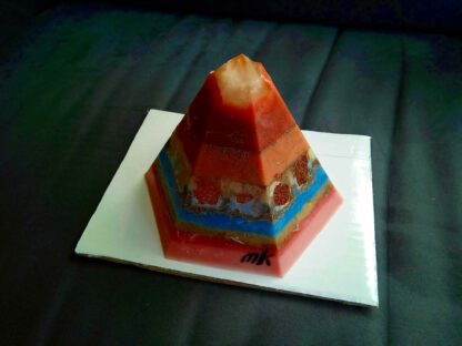 Merlino Golden Pyramid beeswax orgonite