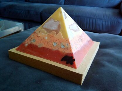 Tea ( Yellow Rose ) 13 cm pyramid Orgonite