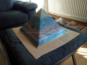 Love 24 cm beeswax pyramid orgonite